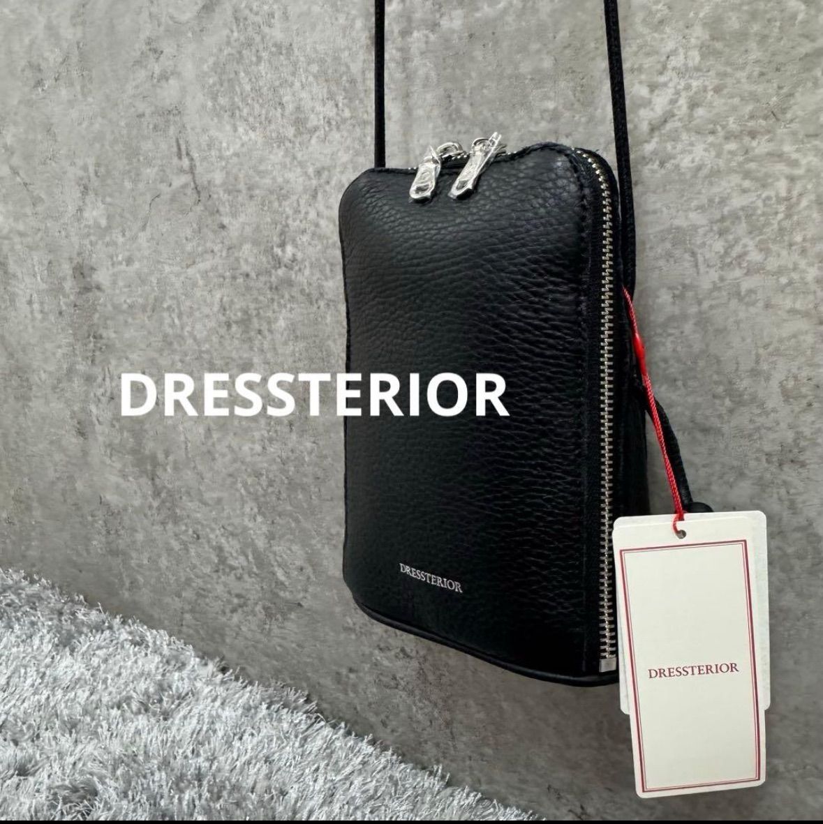 DRESSTERIOR ドレステリア シュリンクレザー マルチポーチ ショルダーバッグ