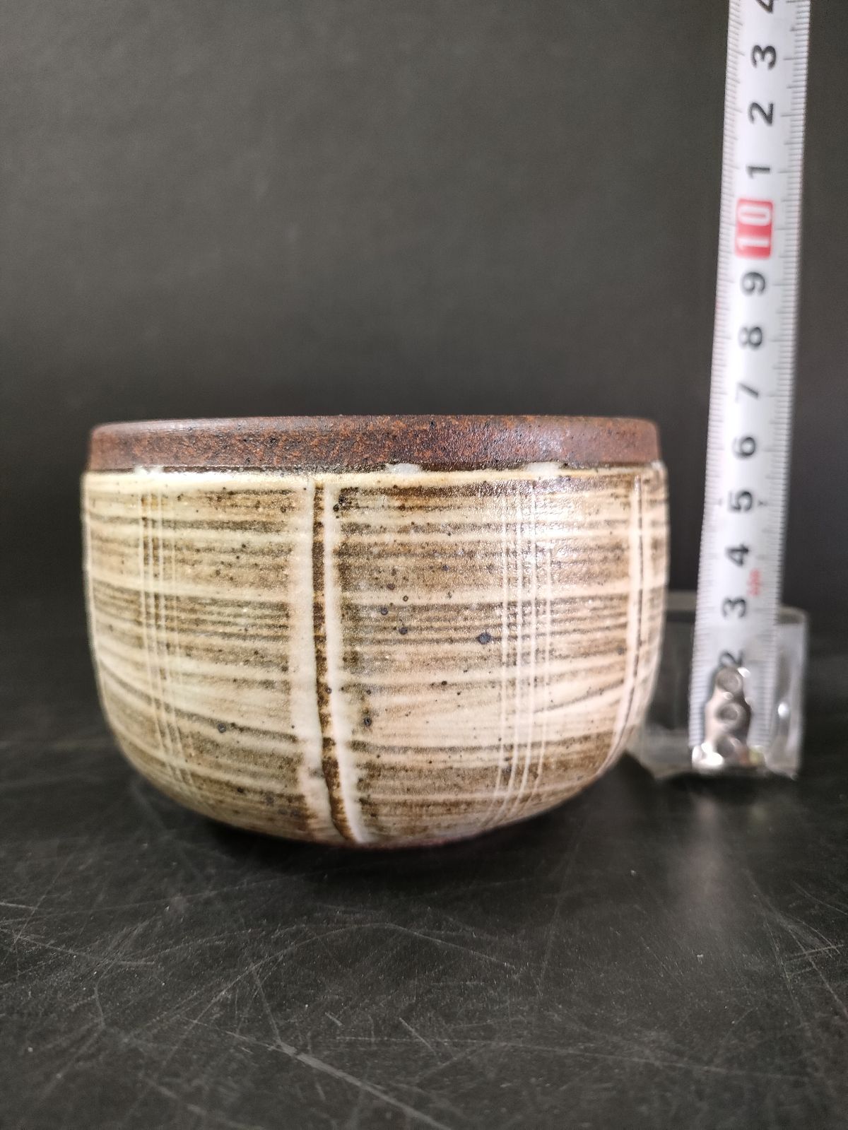 F2-01/南山窯/田沼春二 ストア 造/焼締茶文小鉢 5客/共箱/茶碗/向付