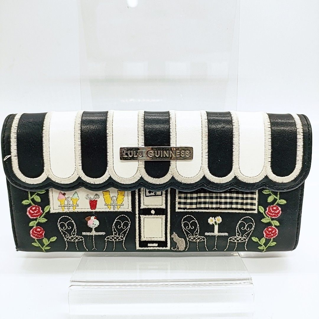 Lulu Guinness ルルギネス 刺繍 デザイン 二つ折り 長財布 - メルカリ