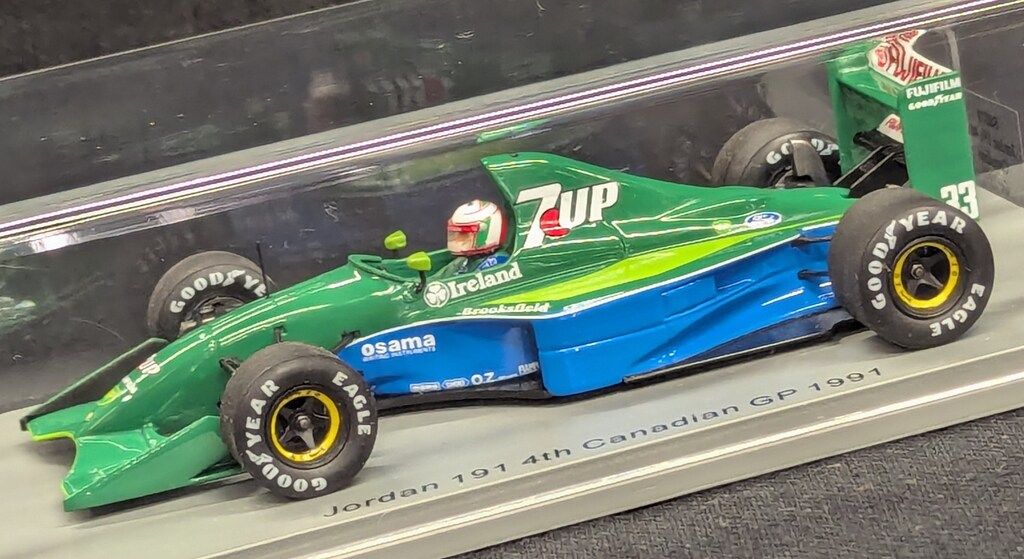 Spark model 1|43 Jordan 191 No.33 4th Canadian GP 1991 Andrea de Cesaris