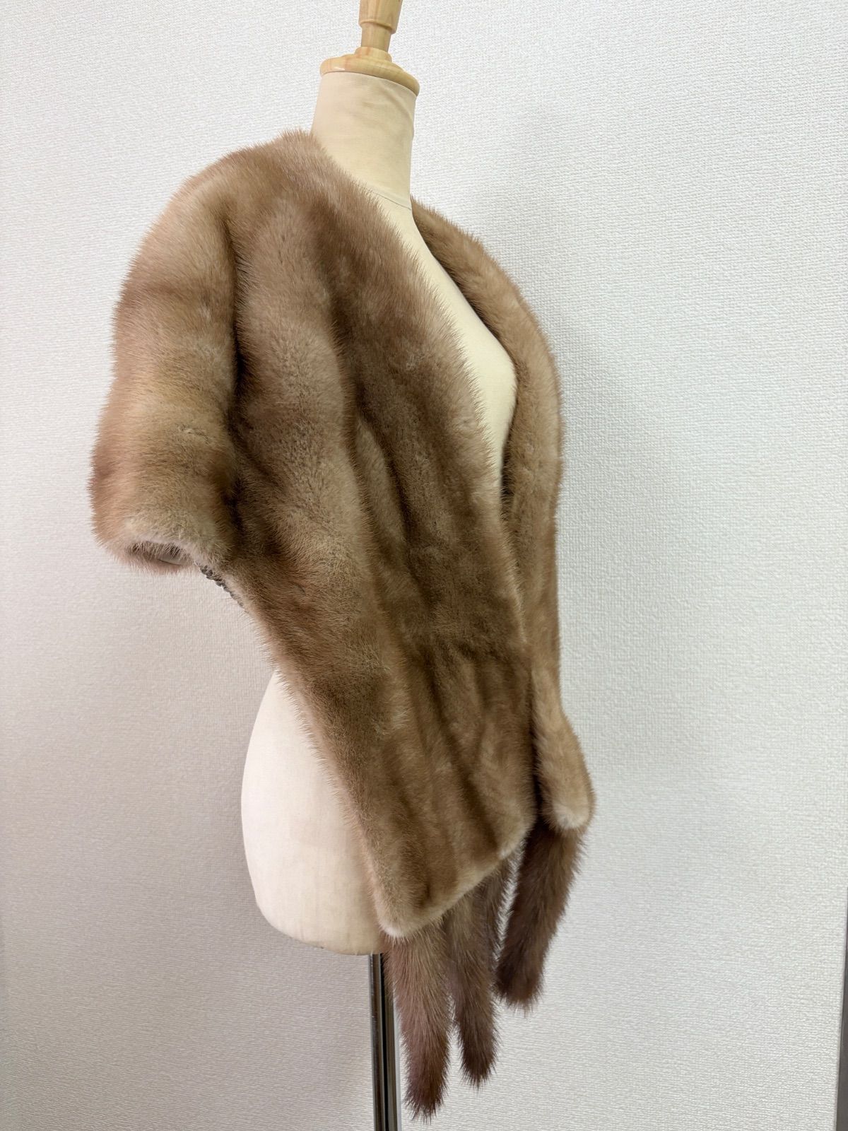 柔らか ミンクファー MINK FUR ショールカラー ハーフコート