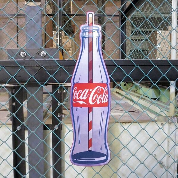 レンチキュラー サイン COCA COLA GLASS BOTTLE アメリカン雑貨