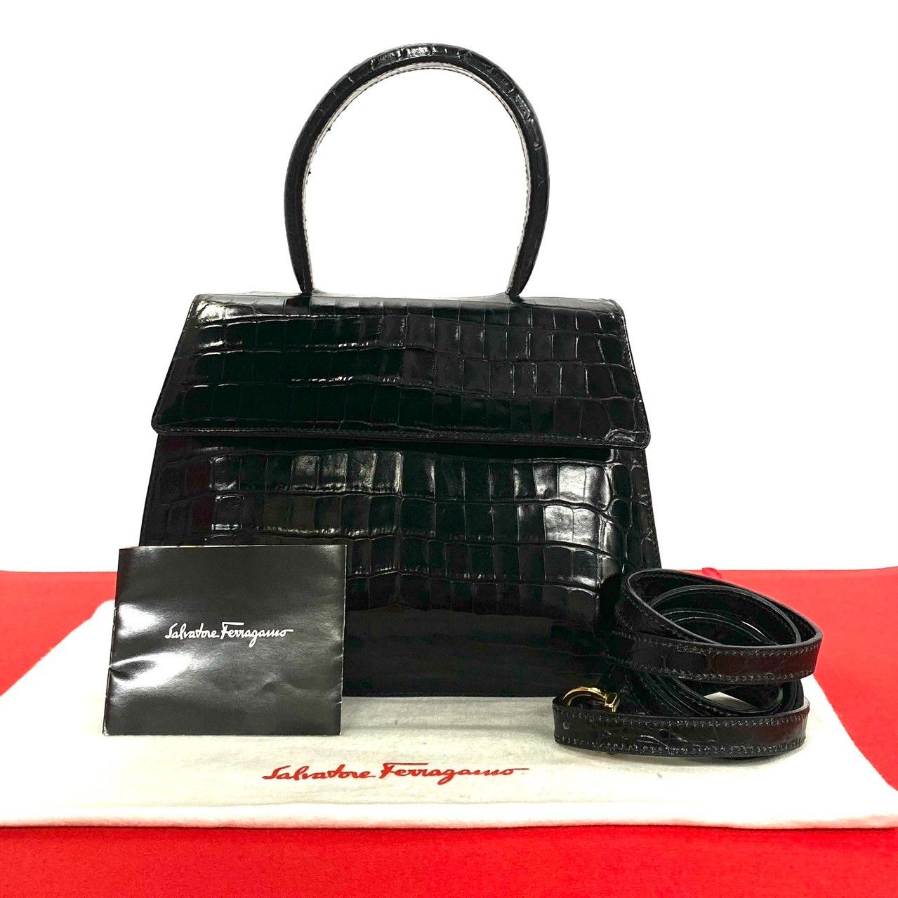 ほぼ未使用 希少品 Salvatore Ferragamo サルヴァトーレフェラガモ 