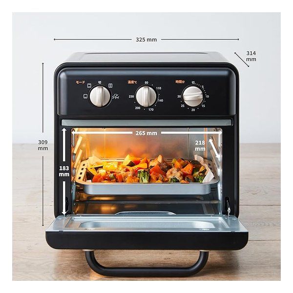 COMFEE コンフィー コンベクションオーブントースター 10L ノンフライ グリル スローベーク オーブン CF-DE109-BK 2661584 WWW_KANDAIZUMI_COM