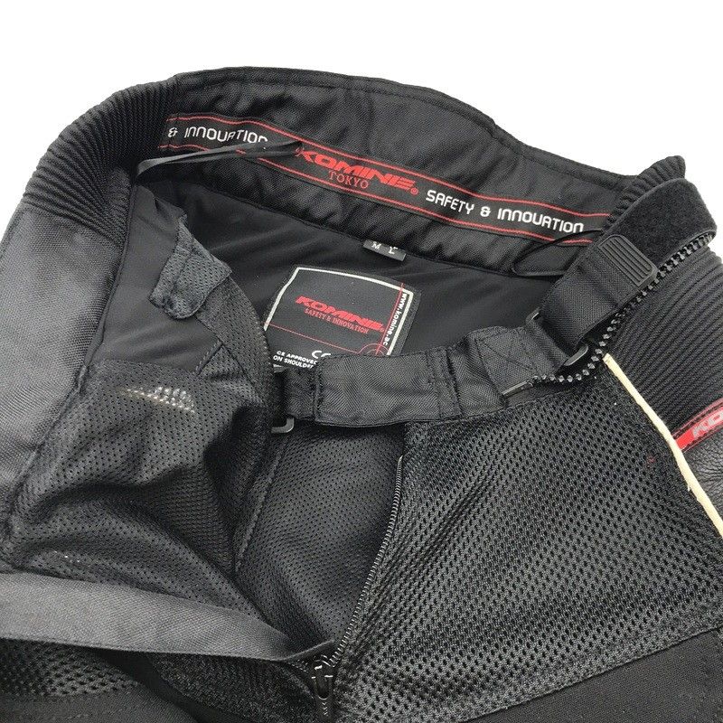 □KOMINE コミネ PK-709 ニースライダーレザーメッシュパンツ Lサイズ□