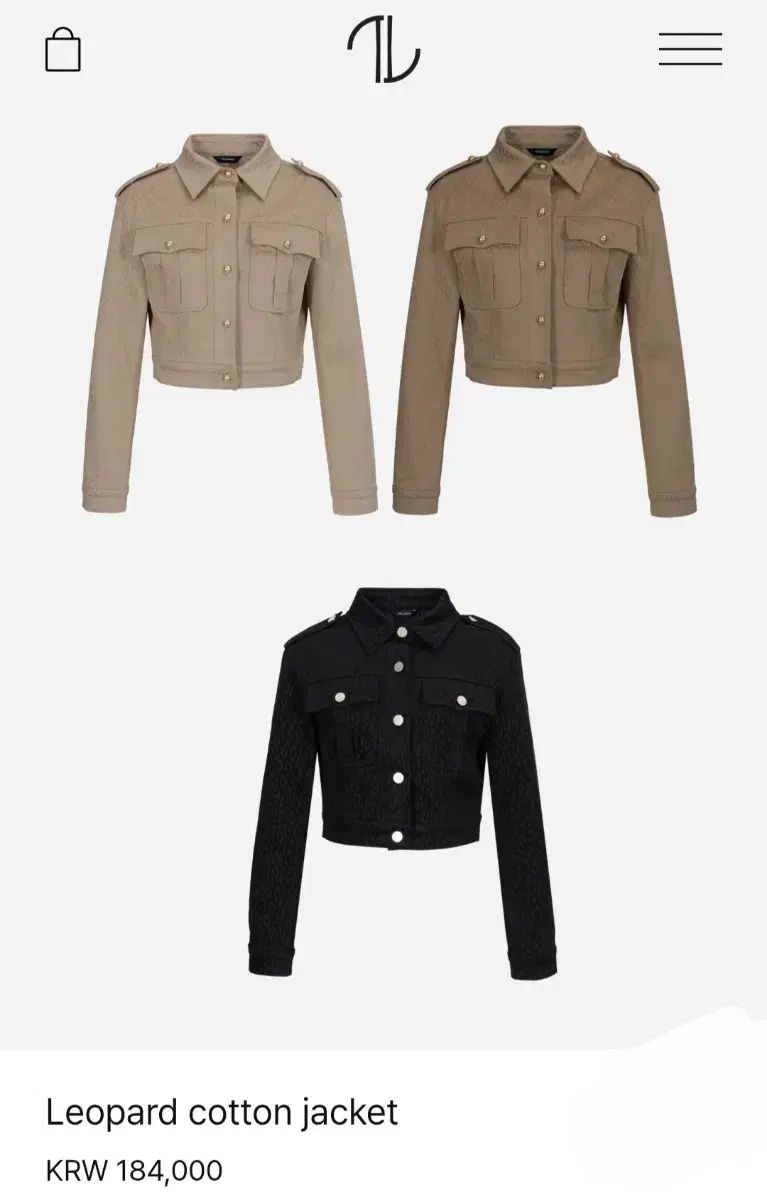 THE LAURENT レオパード コットン ジャケット m ライトベージュ