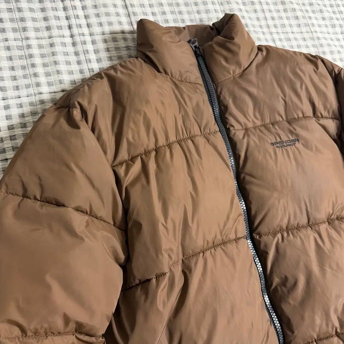 L スペンサープロジェクト 茶色 ダウンジャケット