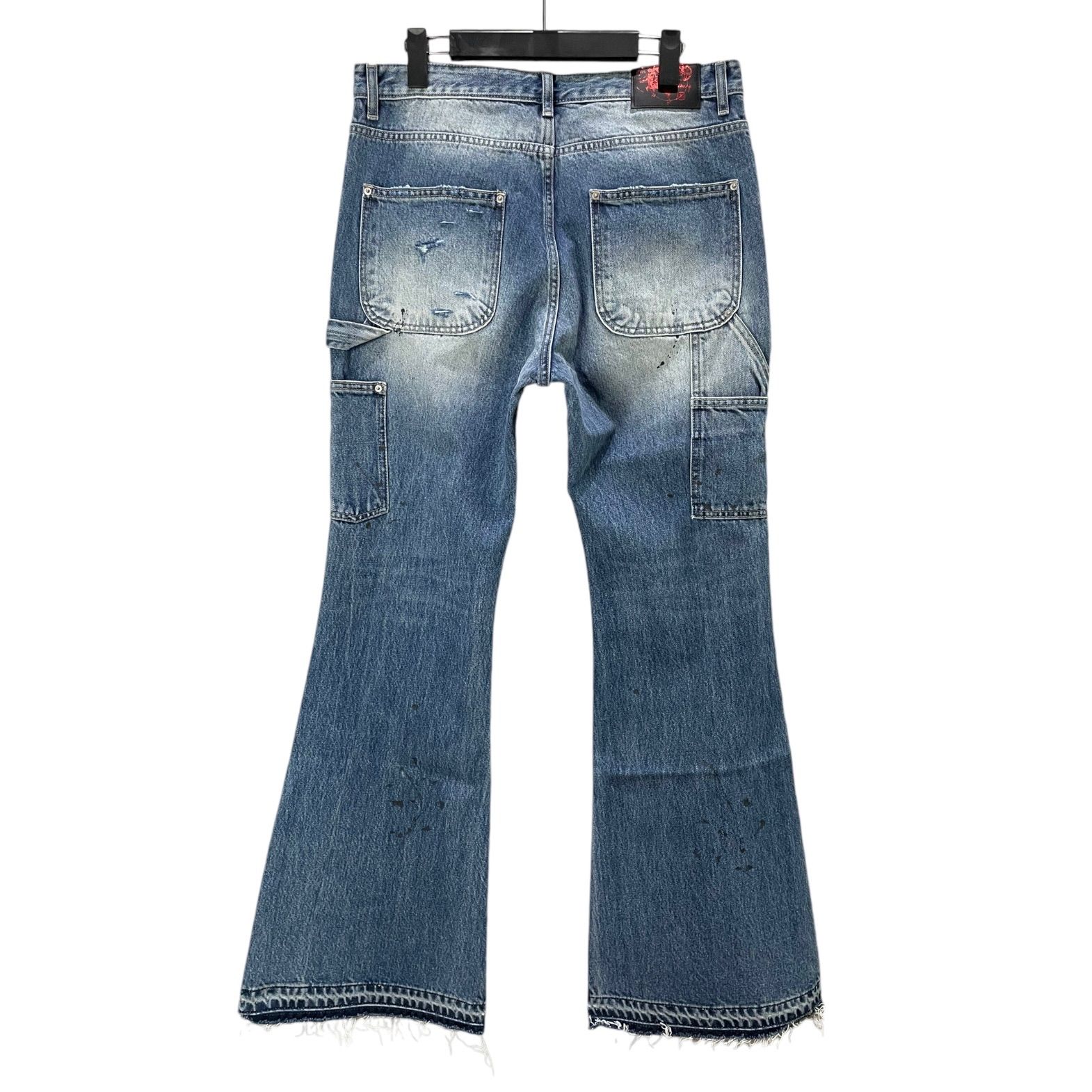 デニム・ジーパン EMOstanceclub Bleachedwashing flarefit Carpenterjeans5FT1619 EMOstanceclub Bleachedwashing flarefit Carpenterjeans5FT1619