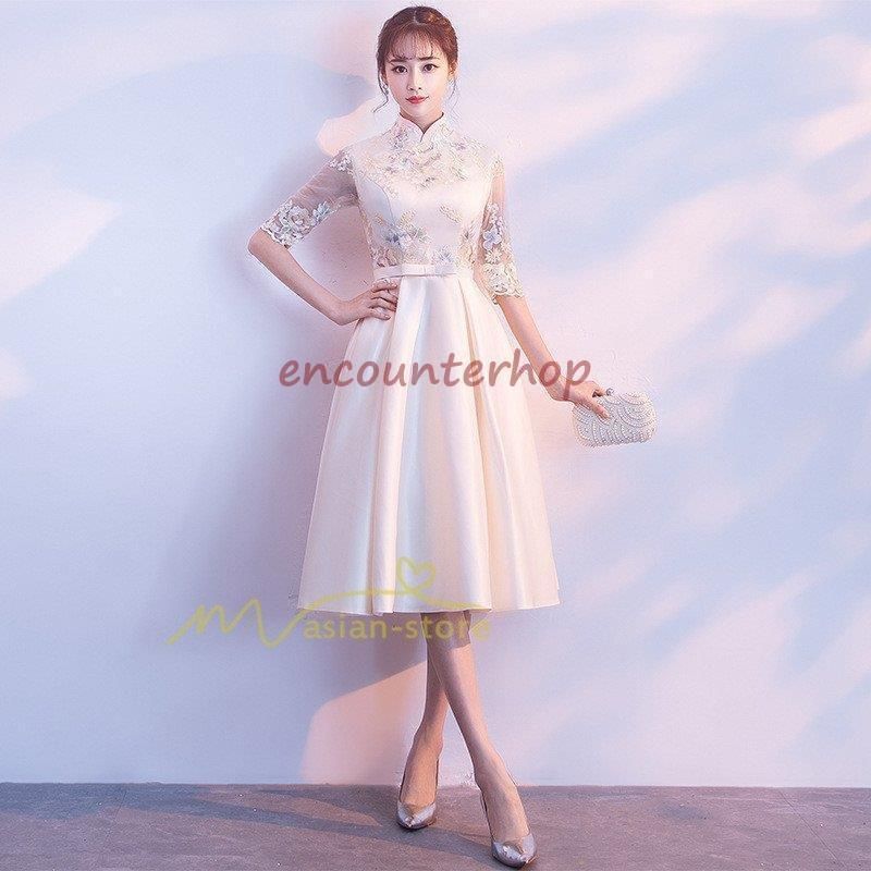 新品前ファスナーパフスリーブセクシードーリー姫ワンピース緑