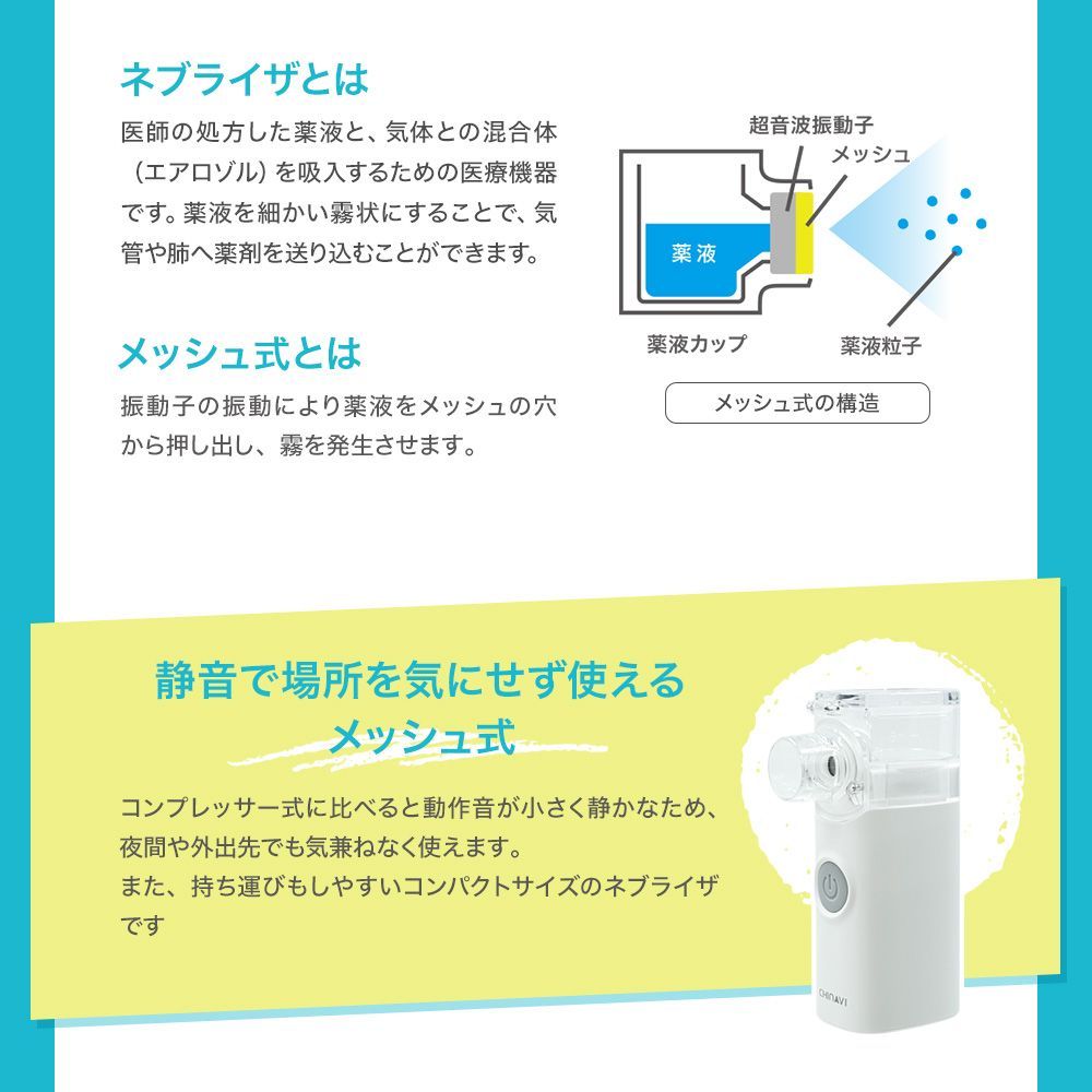 メッシュ式ネブライザ - 衛生日用品