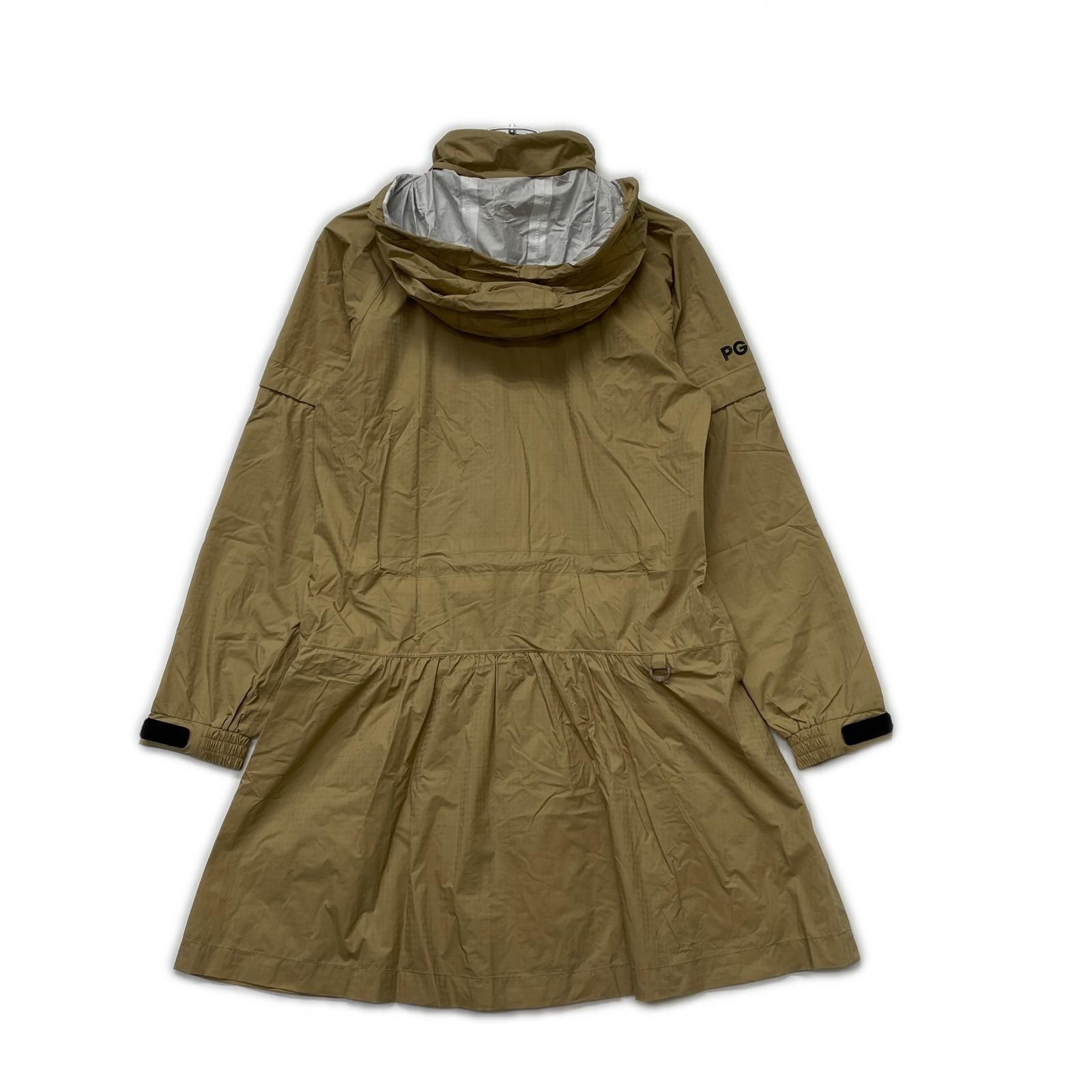 レディース パーリーゲイツ PEARLY GATES レインワンピース 0 S ベージュ 2WAY フード付き