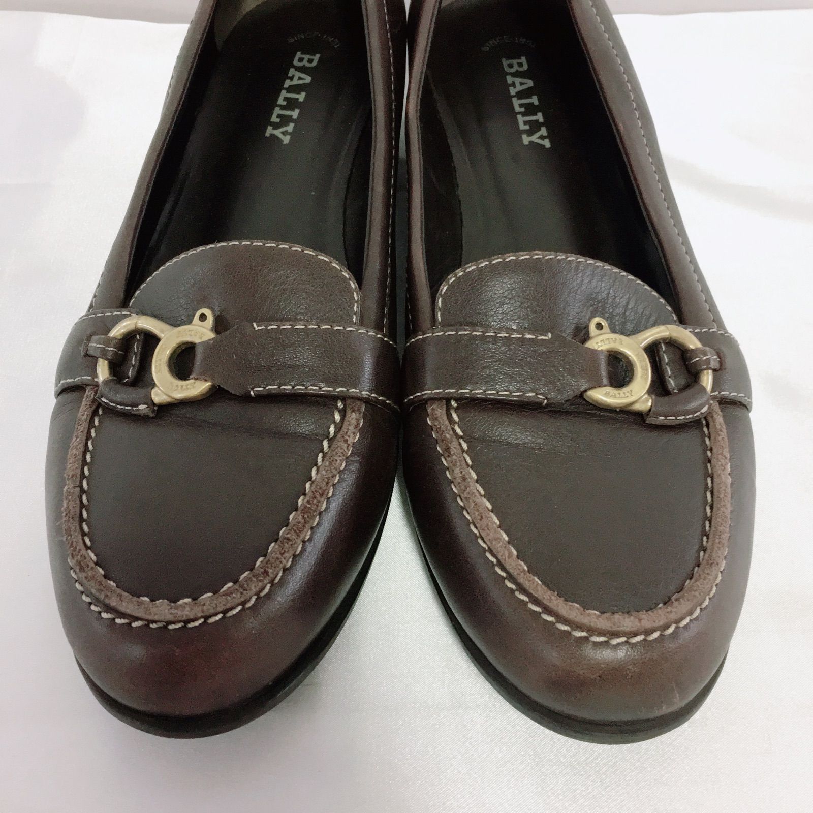 BALLY バリー ローファー ブラウン 靴 38 1/2サイズ レディース - メルカリ