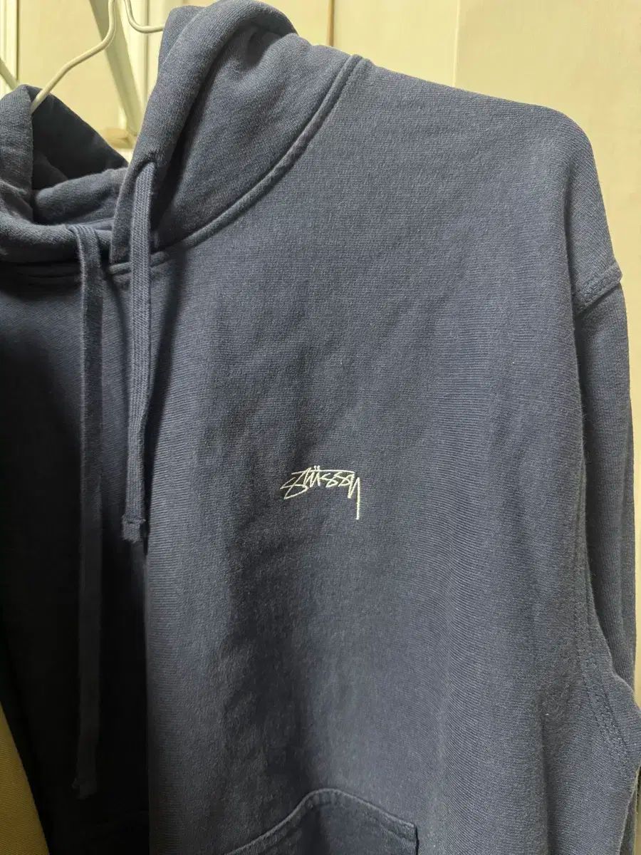 STUSSY フードTシャツ ブルー