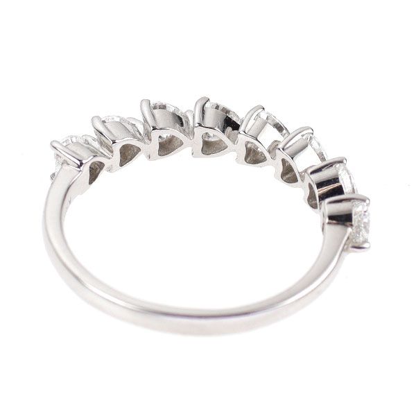 新品 K18WG ハートシェイプ ダイヤモンド リング 1.00ct ハーフ  