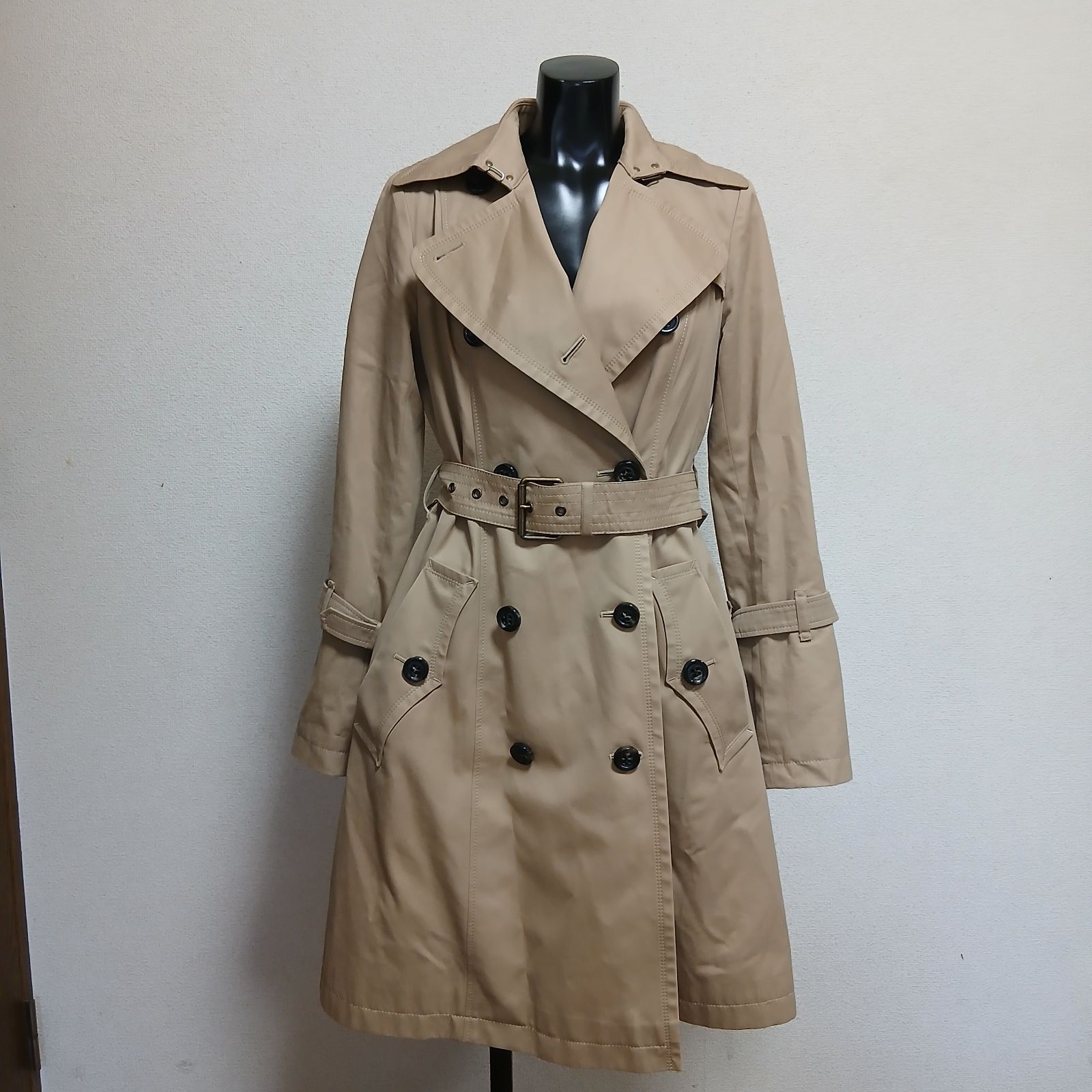 BURBERRY BLUE LABEL バーバリー ブルーレーベル トレンチコート ライナー付き ベージュ 38