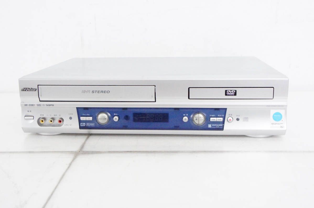 JVC Victorビクター DVDプレーヤー一体型VHSビデオ HR COB 3 ビデオデッキ