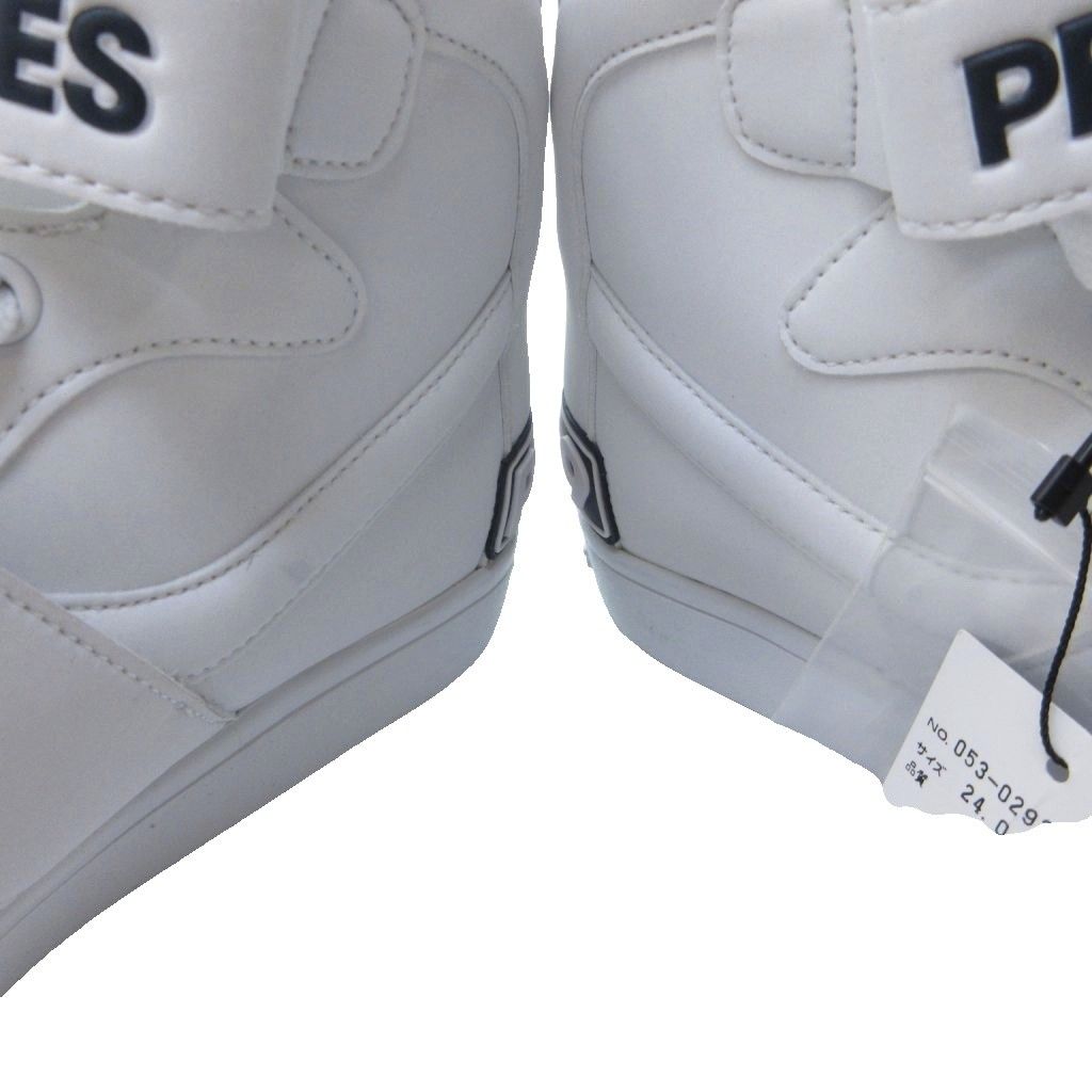パーリーゲイツ PEARLY GATES ゴルフシューズ ハイカット ロゴ 目玉モチーフ 白 ホワイト 24cm IBO81 LLC-HASEGAWATOSO_COM