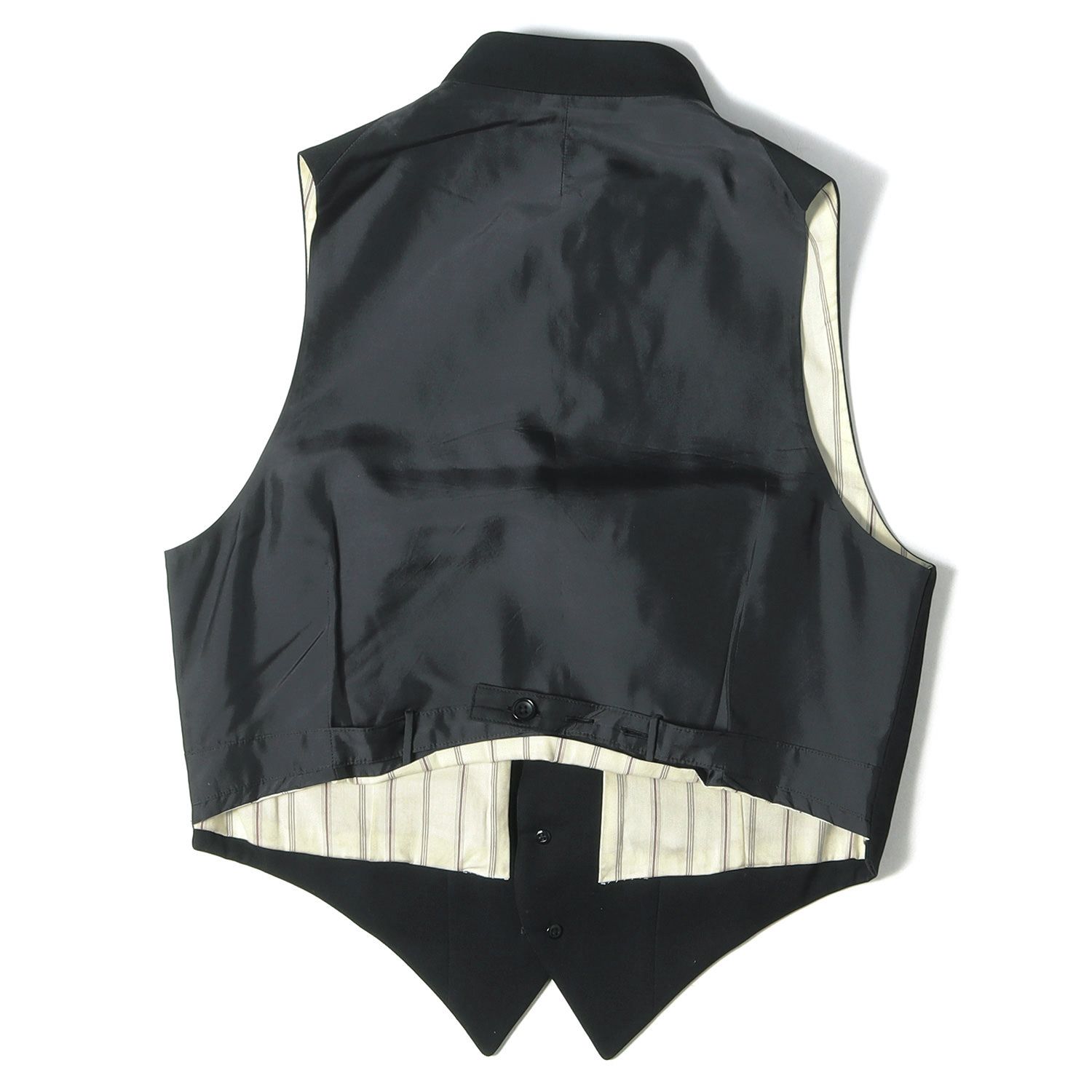 ヨウジヤマモト ウールギャバジン スタンドカラーベスト ヨウジヤマモト プールオム ウールギャバジン スタンドカラーベスト