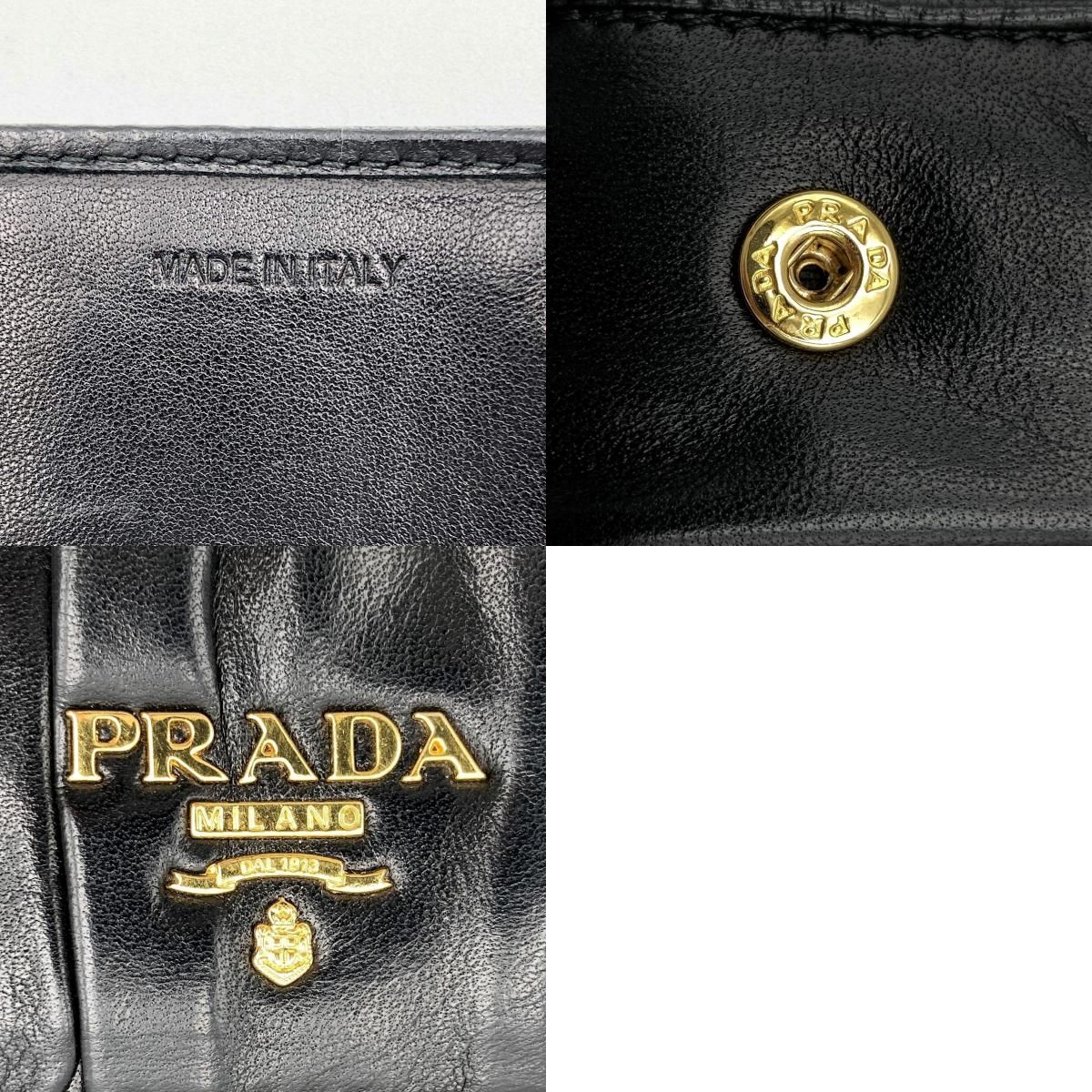 PRADA プラダ ナッパゴーフル 長財布 財布 ウォレット ギャザー