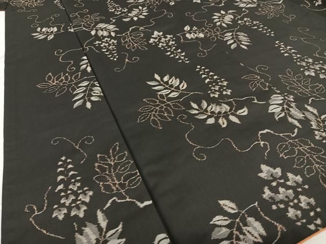平和屋着物○本場村山紬 草花文 黒地 正絹 逸品 AAAW9268zg - メルカリ