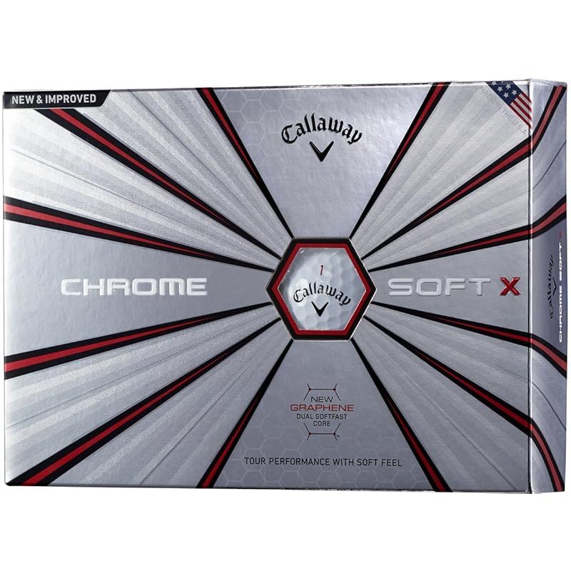 キャロウェイ (Callaway) ゴルフボール CHROME SOFT X 2018年モデル 1ダース( 12個入り) ホワイト 0