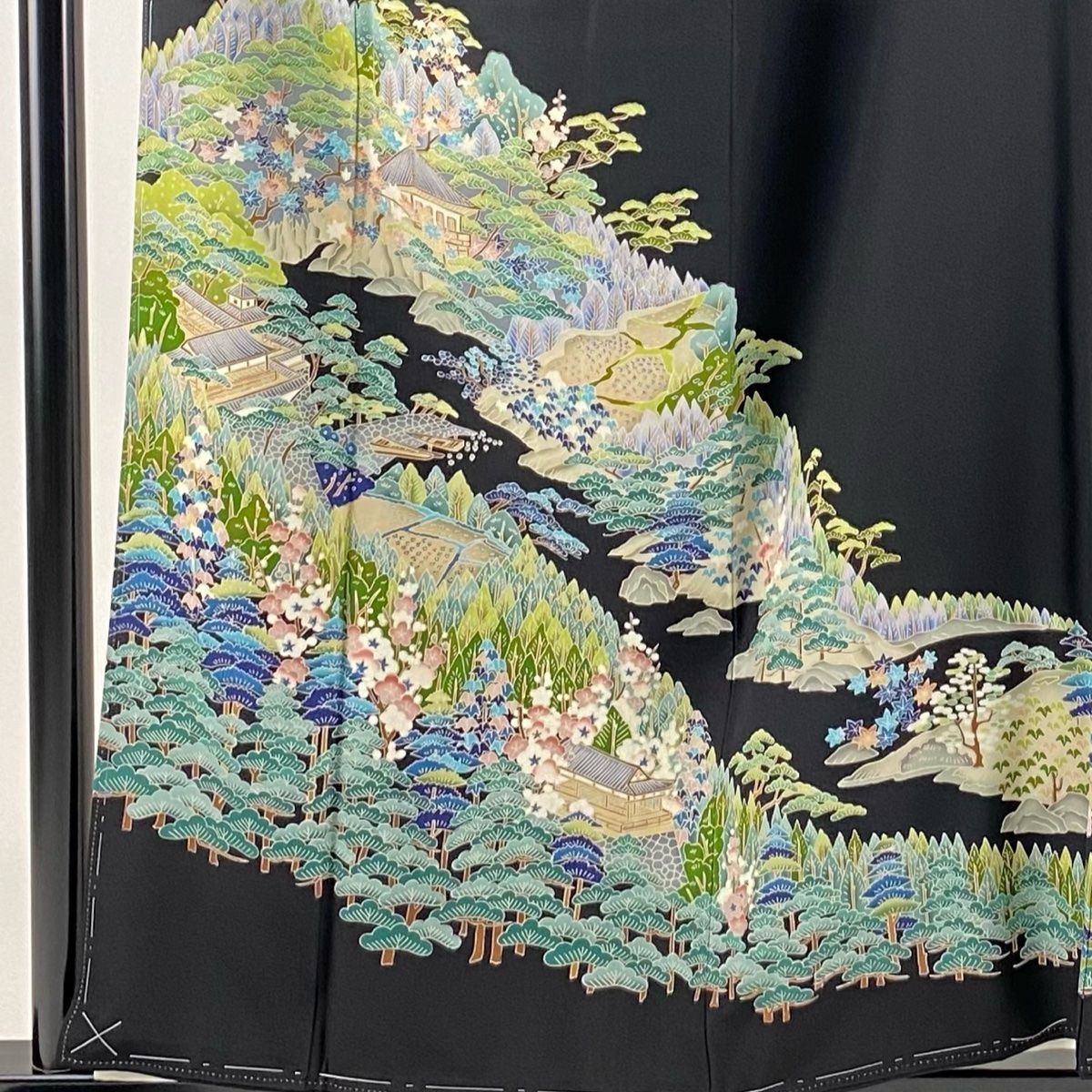 平和屋着物○本加賀友禅作家 梶山伸 色留袖 立波枝梅文 暈し染め