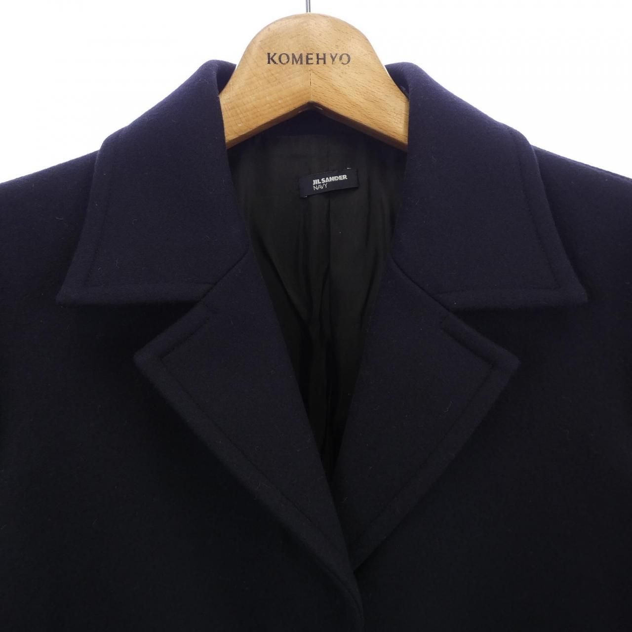 ジルサンダー　JIL SANDER ネイビーコート ジルサンダーネイビー JIL SANDER NAVY コート - メルカリ