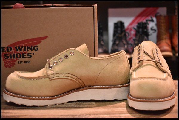 【7D 箱付 未使用 24年】レッドウィング 8079 オックスフォード ホーソーンアビレーンラフアウト ベージュ ブーツ redwing HOPESMORE【EJ316】