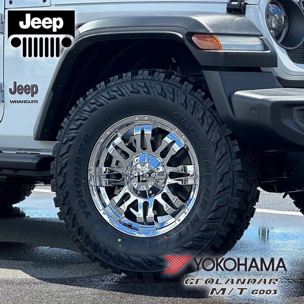 jeep純正 17インチ メッキホイール4本 夏タイヤ付き - タイヤ、ホイール