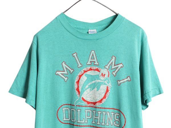 80s USA製 チャンピオン ドルフィンズ プリント Tシャツ メンズ