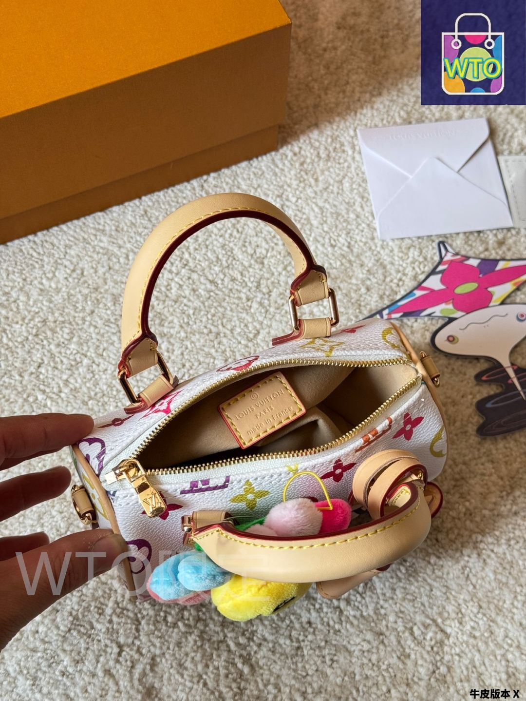 ナノスピーディ　正規品　ルイビトン　平野　村上隆　カバン　バック 人気の村上隆コラボ♡】LOUIS VUITTON ナノスピーディ (Louis