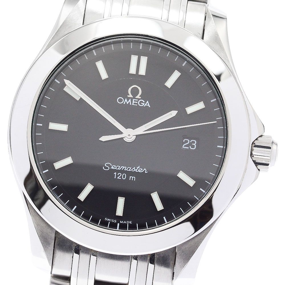 オメガ OMEGA 2511.52 シーマスター120 デイト クォーツ メンズ オメガ シーマスター 120 クォーツ 2511.52 ブラック メンズ
