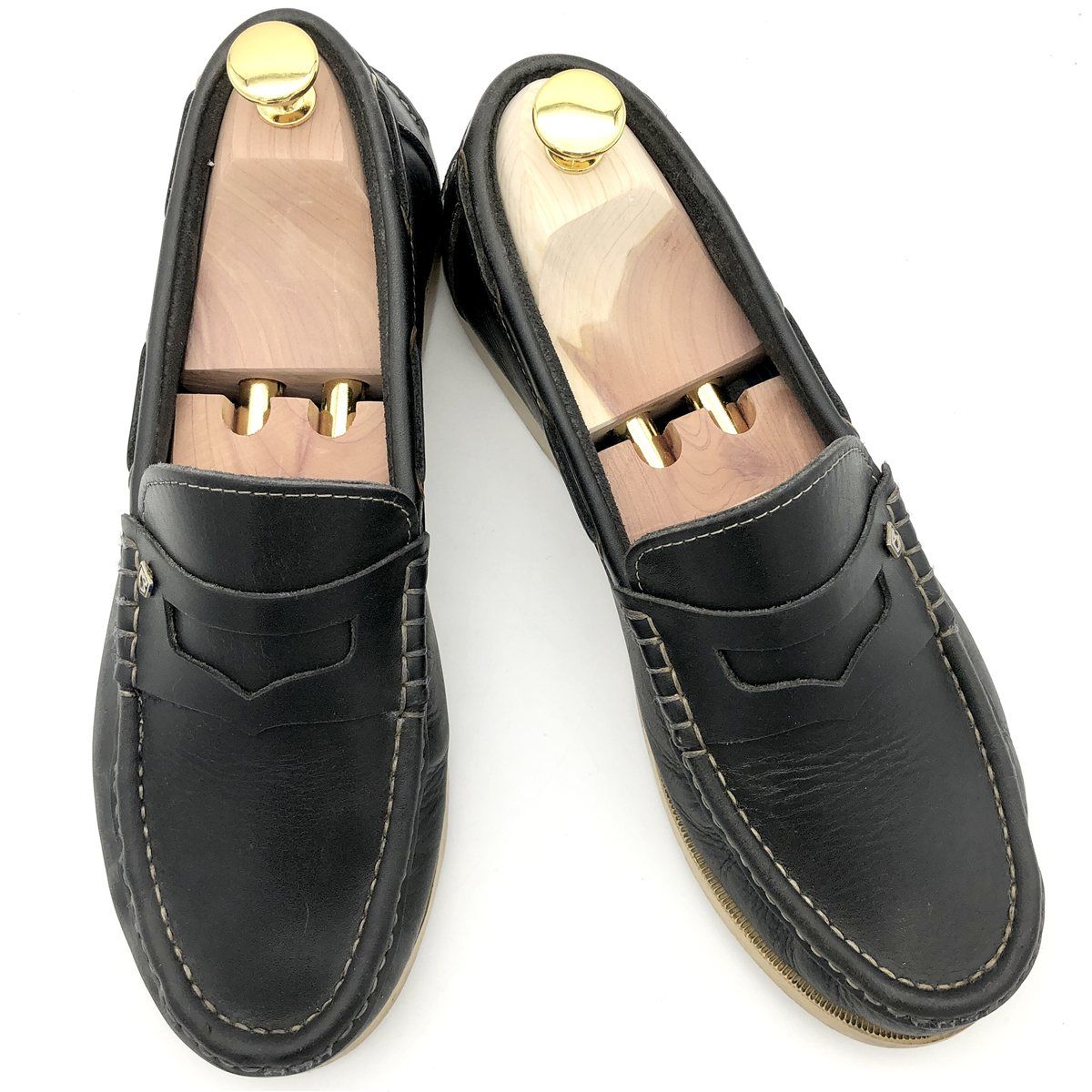 Dubarry コインローファー 本革 スティッチ ブラック 1819A Dubarry コインローファー 本革 スティッチ ブラック 1819A