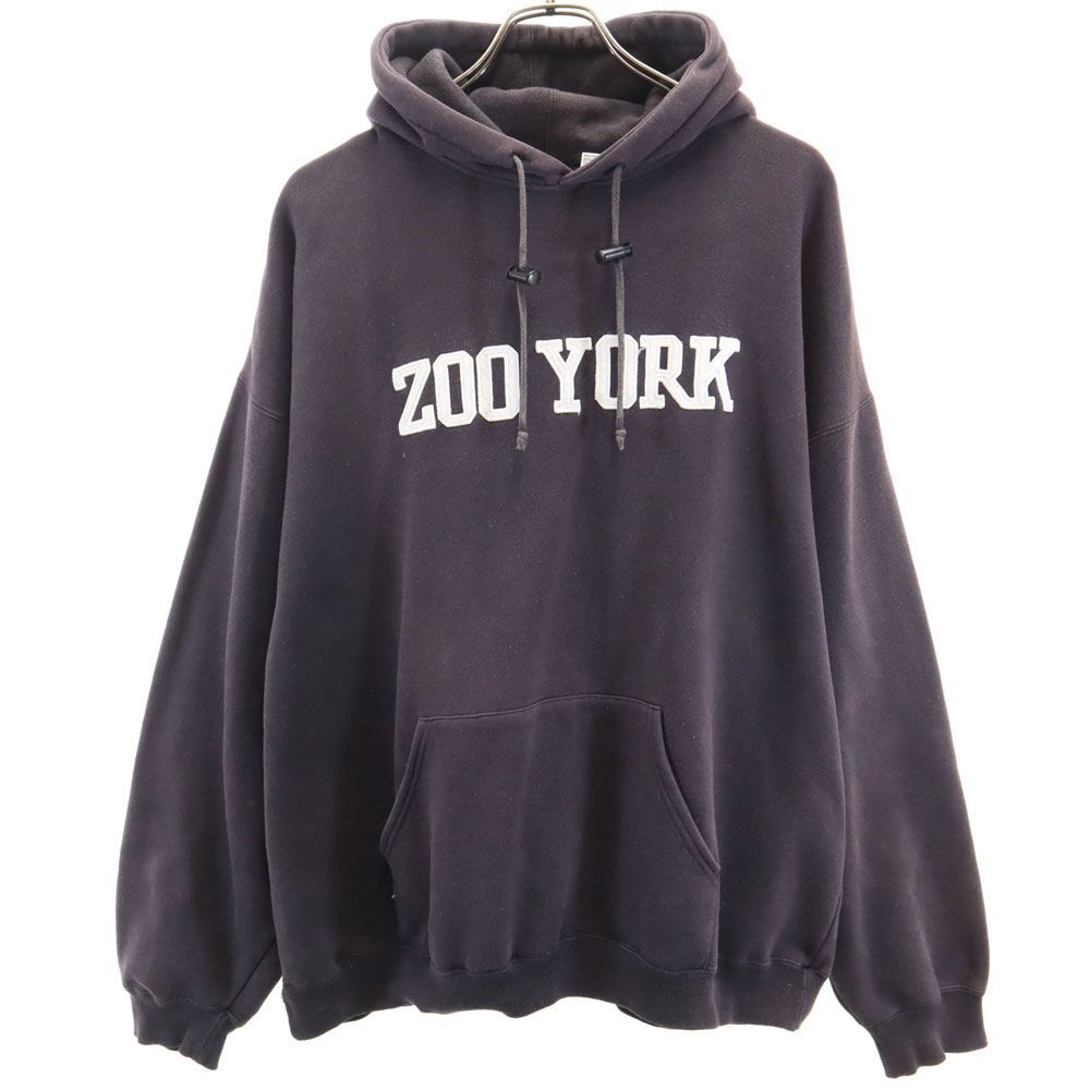 ズーヨーク 長袖 スウェットパーカー XL チャコールグレー ZOO YORK プルオーバー 裏起毛 メンズ