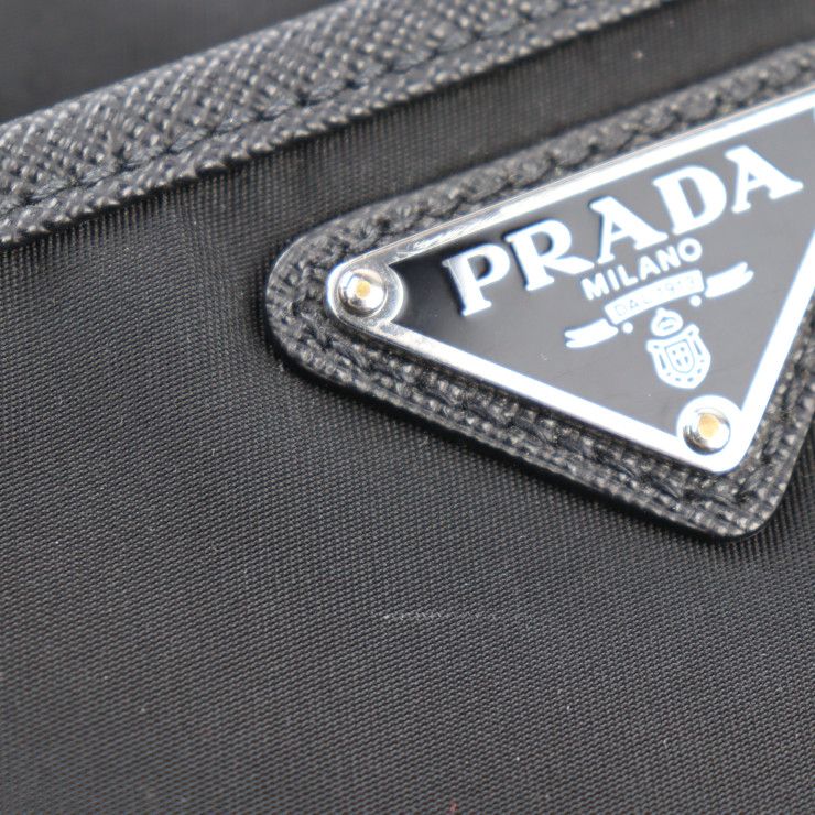 PRADA プラダ セカンドバッグ 2VN012 ナイロン ブラック シルバー金具