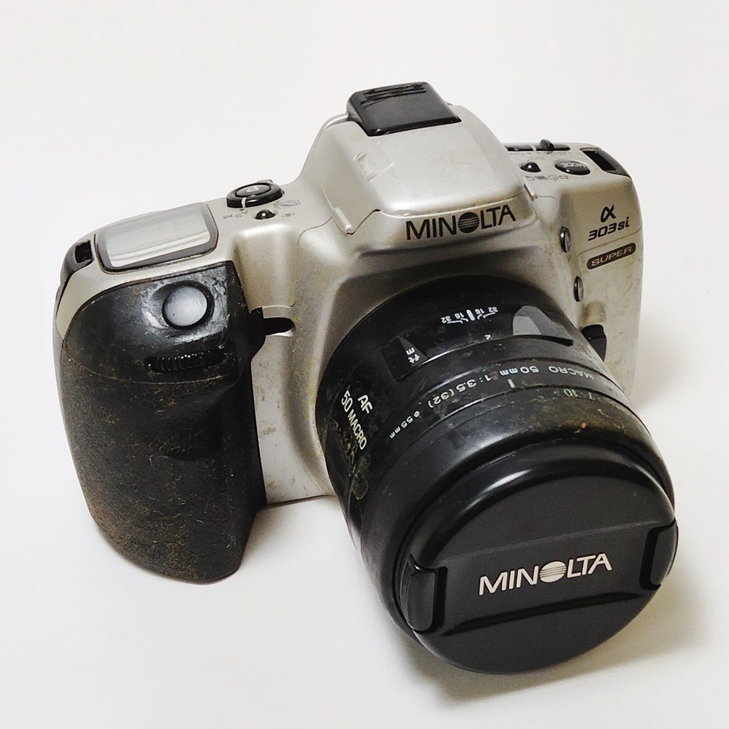 ジャンク品？ MINOLTA 一眼レフカメラ α-303si super - デジタルカメラ