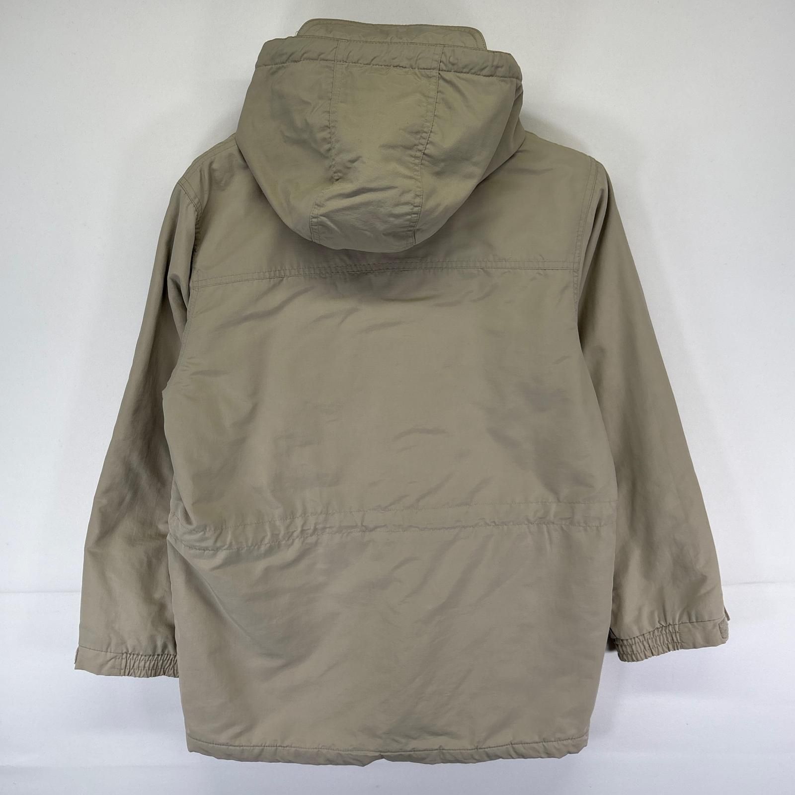 古着 エルエルビーン ジャケット ゆるだぼ L ベージュ 古着 エルエルビーン L.L.Bean ナイロンジャケット ワンポイント