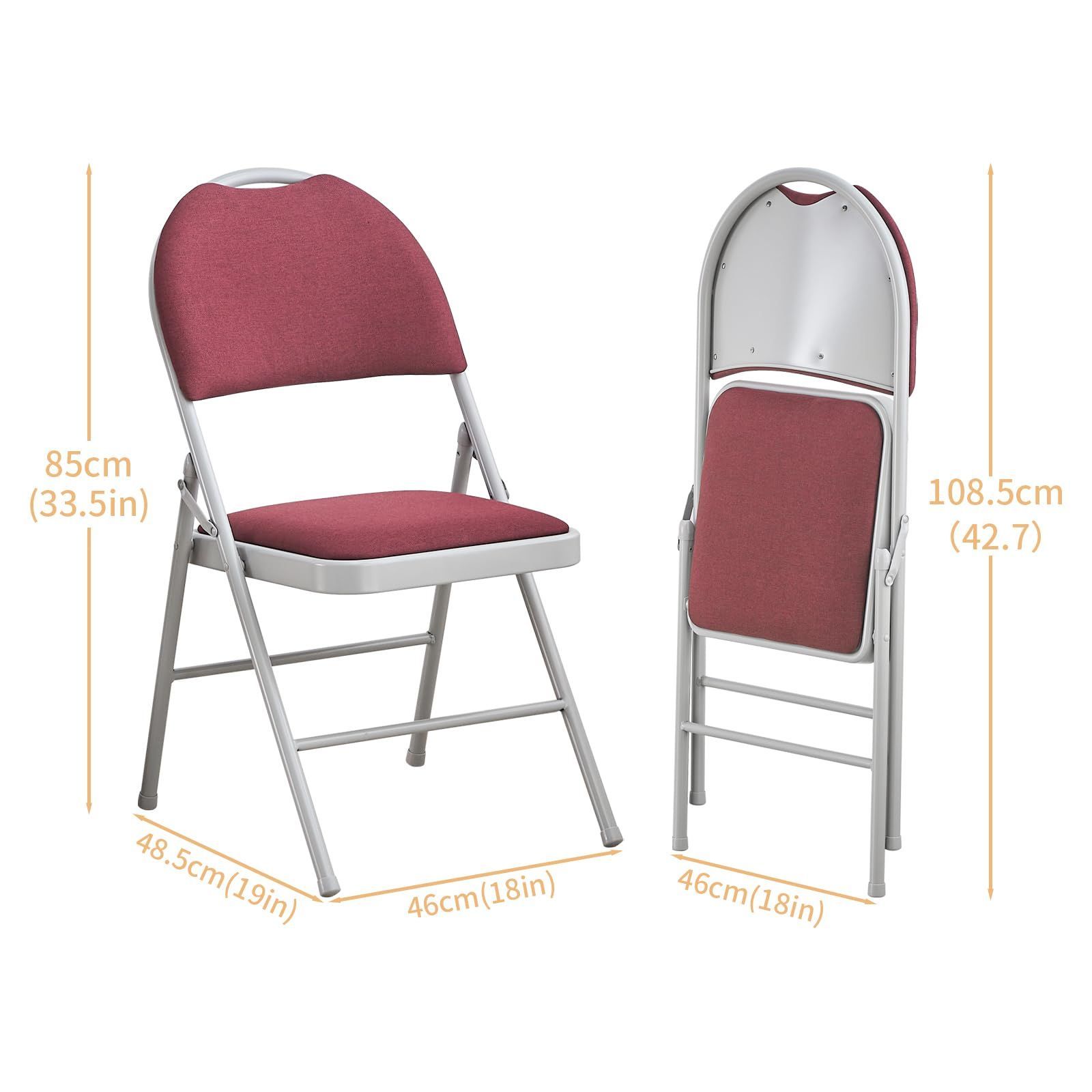 新着商品】BOOSDEN パイプ椅子 2脚セット 折りたたみ 椅子 大きい