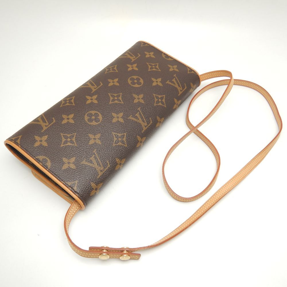 LOUIS VUITTON ルイヴィトン モノグラム ポシェットツインGM M51852 ショルダーバッグ ブラウン / 251457【中古】