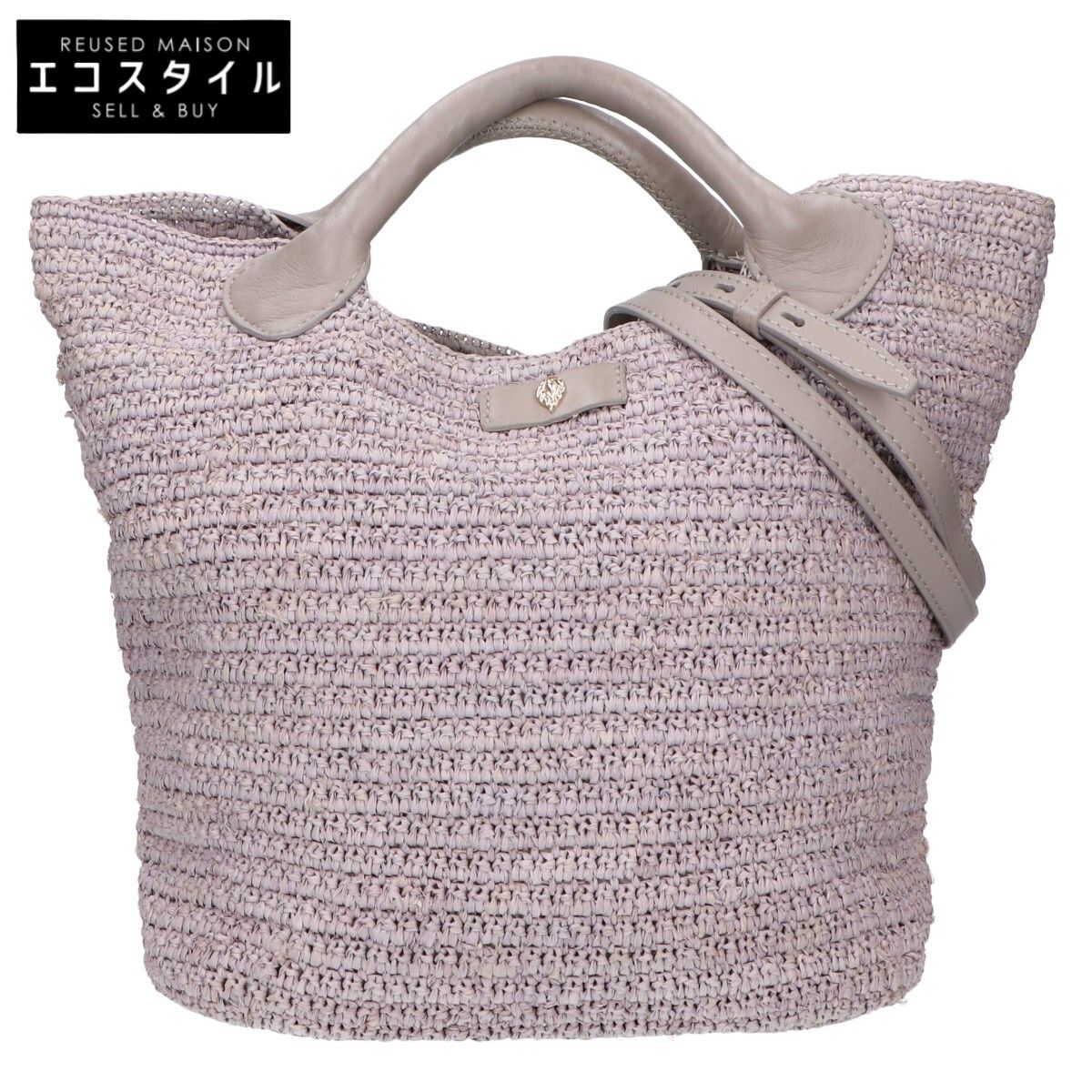 HELEN KAMINSKI ヘレンカミンスキー カッシア エス ラフィアｘレザー 2WAYショルダー
