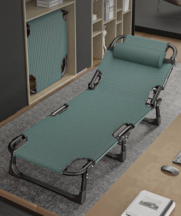 折りたたみベッド 屋外折りたたみベッドベッドの高さ両用アルミ合金ポータブル昼休み 屋外折りたたみベッド一人用ポータブルアルミ合金昼休みキャンプ