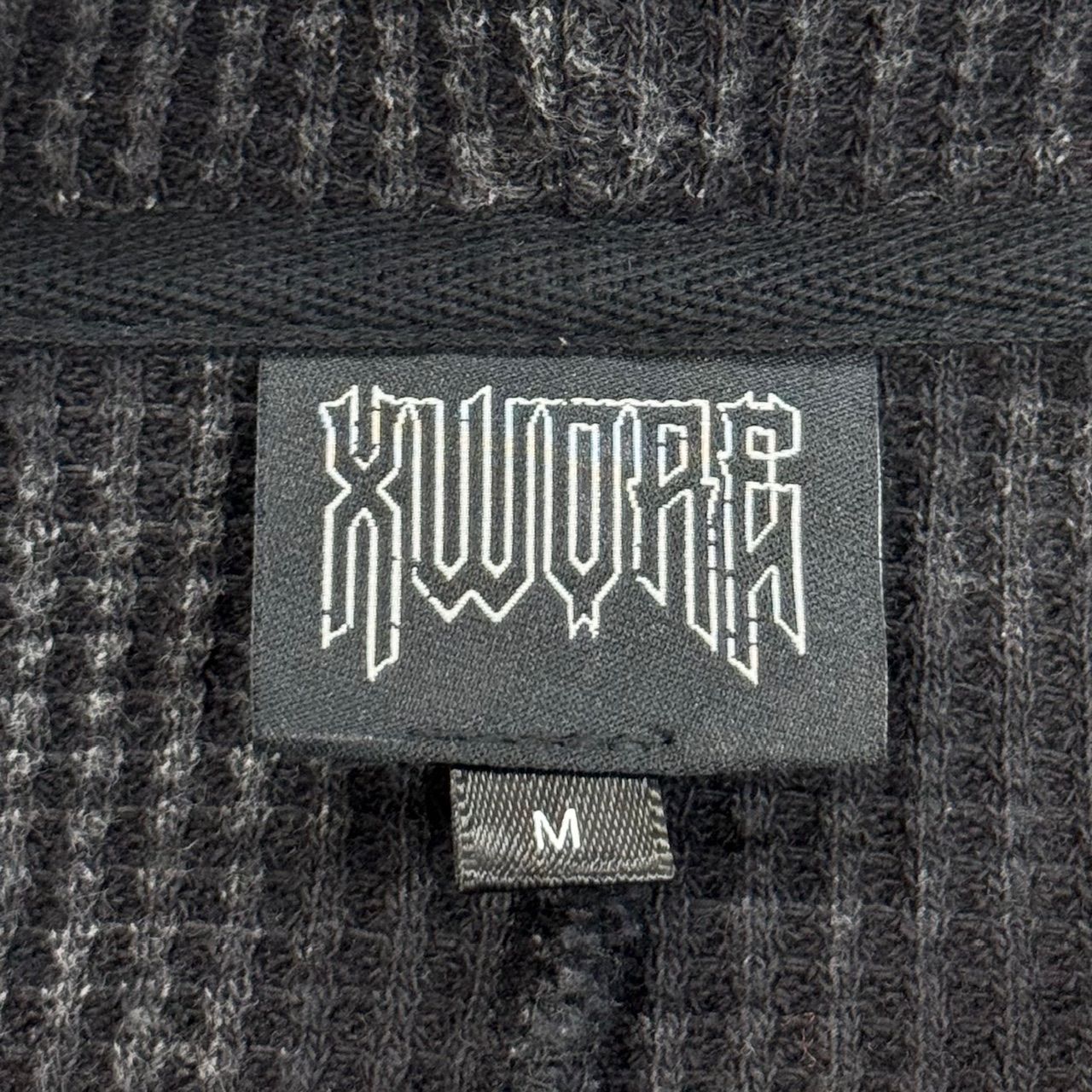 参考上代27800円 XWORE DARTED ZIP HOODIE サーマル ジップパーカー 