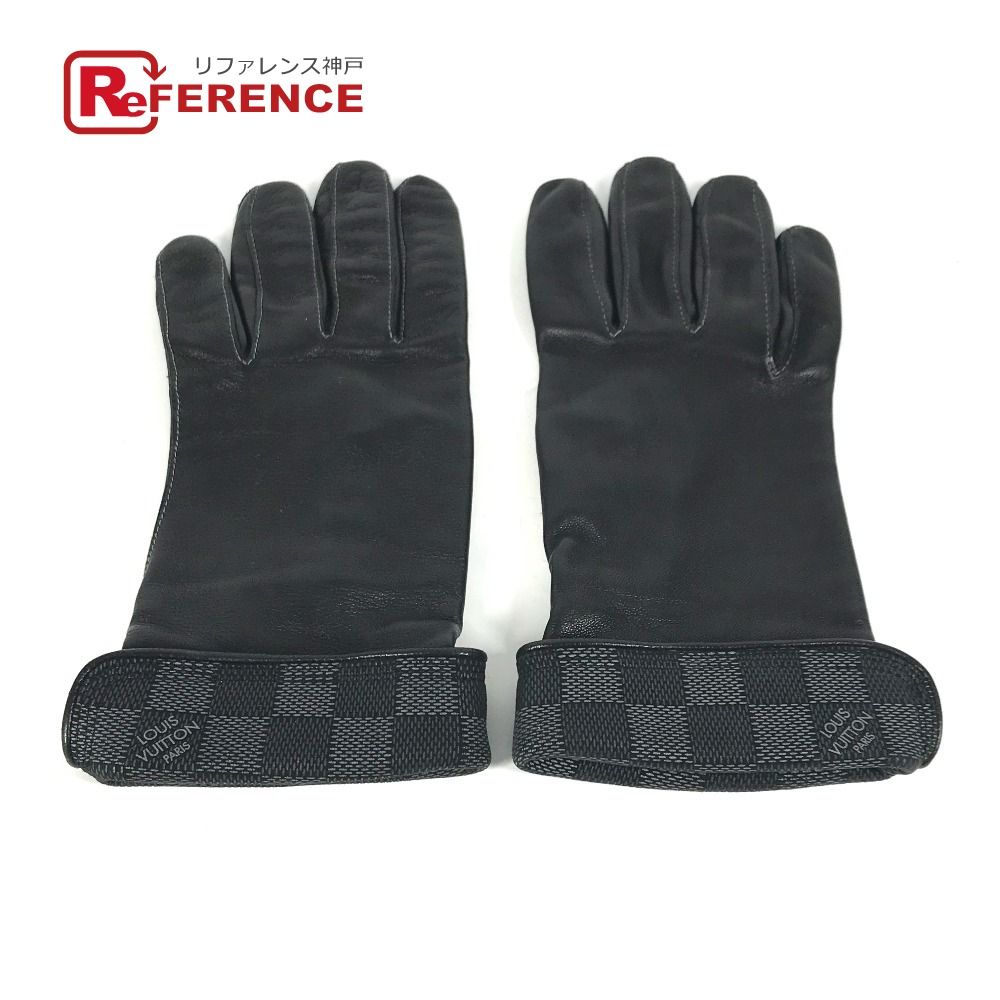 LOUIS VUITTON ルイ・ヴィトン レザーグローブ 手袋 ダミエ