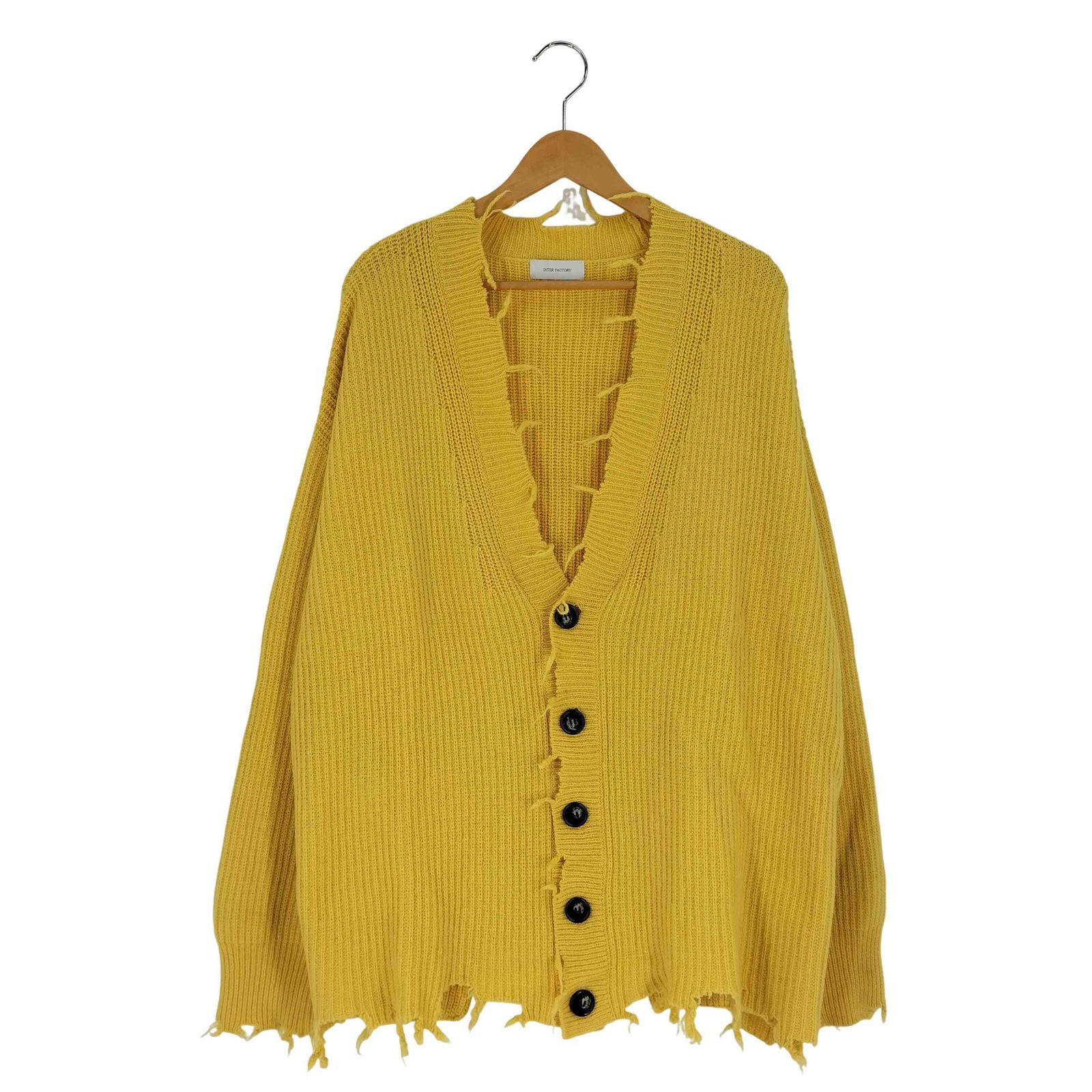 インターファクトリー INTER FACTORY oversize damaged knit cardigan 