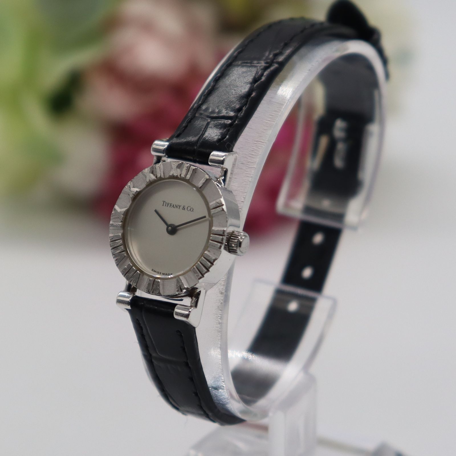 ティファニー TIFFANY&CO アトラスミニ SV925 革ベルト レディース