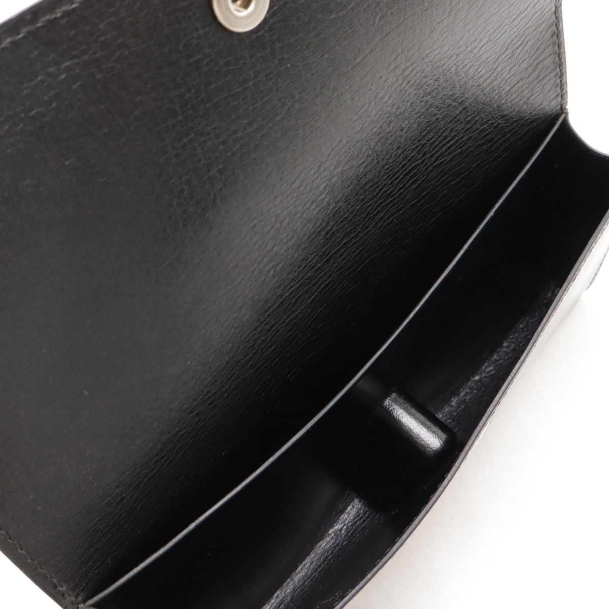 HERMES エルメス メガネケース 眼鏡ケース レザー ブラック 黒