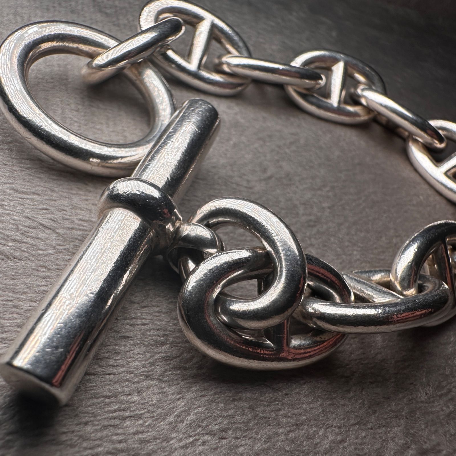 HERMES シェーヌダンクル TGM 11 コマ 16.5cm エルメス ブレスレット