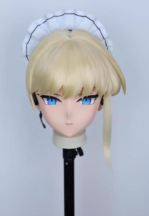 ☆即納 全頭マスク カツラ付き ロック付き NO.229 フルマスク ドール