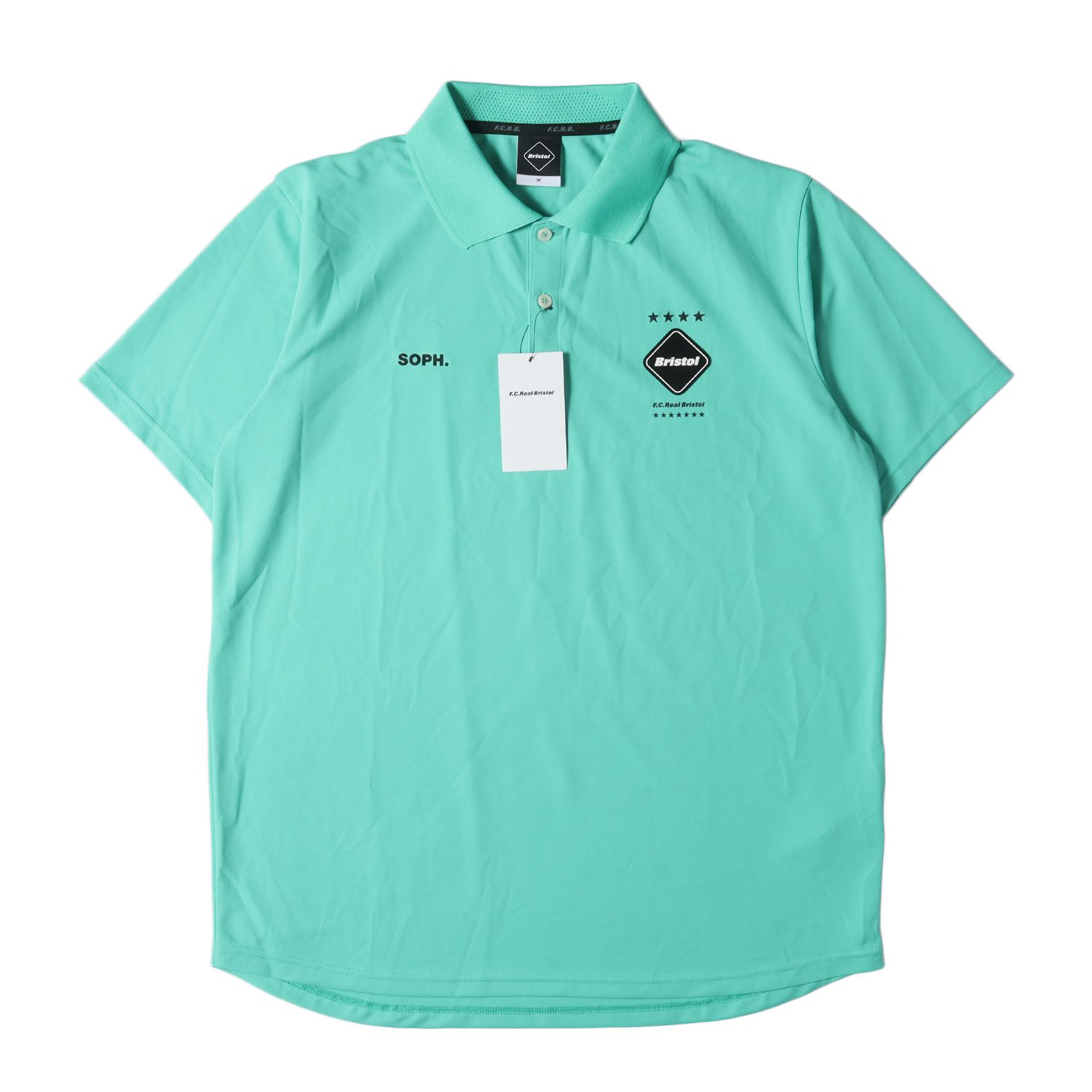 F.C.Real Bristol エフシーレアルブリストル ポロシャツ サイズ:M 22SS ストレッチ チーム 半袖ポロシャツ S/S TEAM POLO ライトブルー トップス【メンズ】