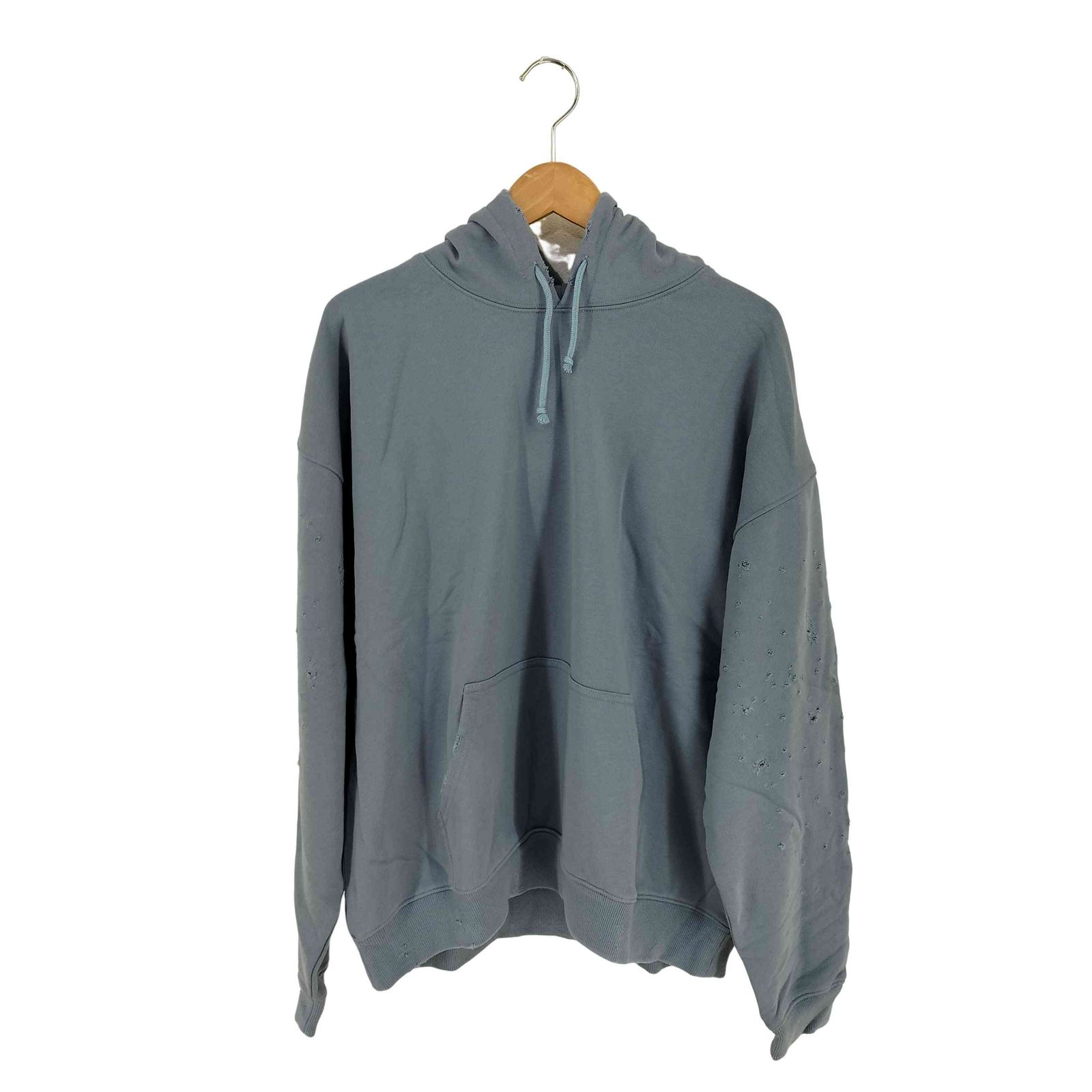 ヘイライフストア HEY LIFE STORE ダメージ加工パーカー ブルー サイズ：FREE ヘイライフストア Hey life store damaged hoodie レディース